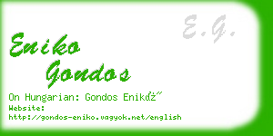 eniko gondos business card